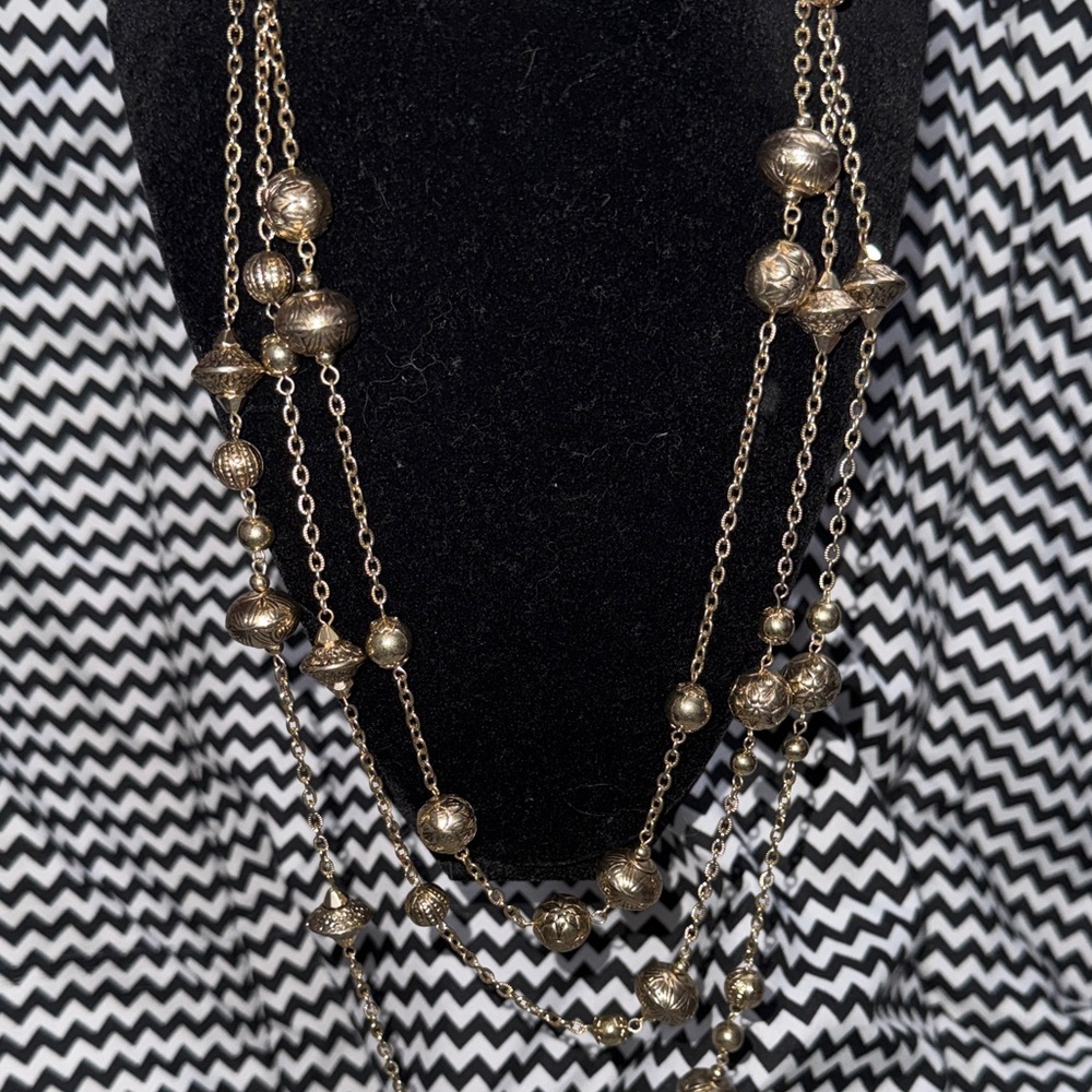 GiGi New York Gold Beaded Necklace‎